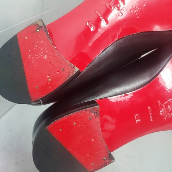 Christian Louboutin MENS Dandelion Black Smooth Leather Loafer Shoe - Picture 12 of 15